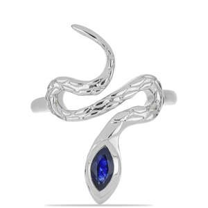 Stříbrný Prsten s Australským Modrým Safírem, Velikost: 54-55