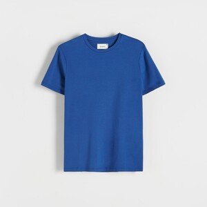 Reserved - Tričko střihu regular s vysokým podílem Tencel™ Modalu - Tmavomodrá