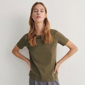 Reserved - Tričko slim fit - Khaki