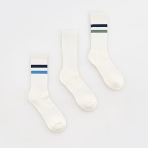 Reserved - Sada 3 párů ponožek - Krémová