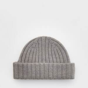 Reserved - Čepice beanie s příměsí vlny - Šedá