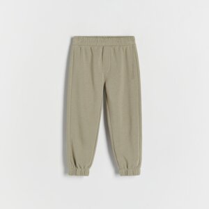 Reserved - Bavlněné kalhoty joggers - Zelená