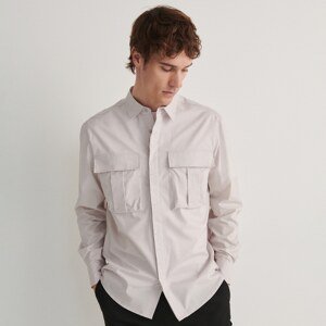 Reserved - Košile regular fit s vysokým podílem bavlny - Růžová