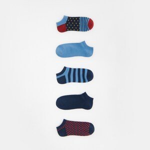Reserved - Sada 5 párů ponožek - Tmavomodrá