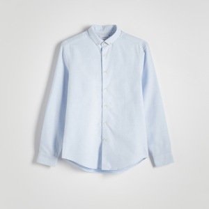 Reserved - Hladká košile regular fit - Modrá