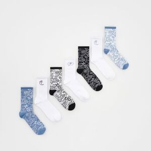 Reserved - Sada 7 párů ponožek s vysokým podílem bavlny - Modrá