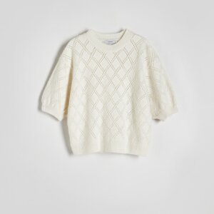 Reserved - Ladies` sweater - Krémová