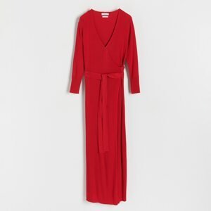 Reserved - Žerzejové šaty s překladem - Červená