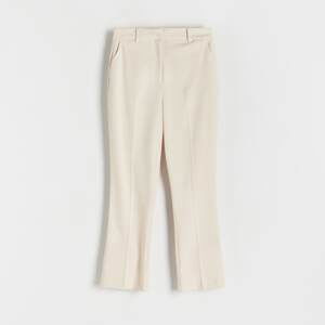Reserved - Kalhoty s nažehlenými puky - Béžová