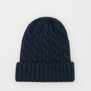 Reserved - Čepice beanie s příměsí vlny - Modrá