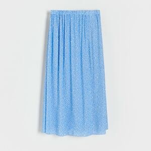 Reserved - Viskózová zavinovací sukně - Modrá
