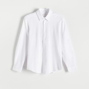 Reserved - Bavlněná košile regular fit - Bílá