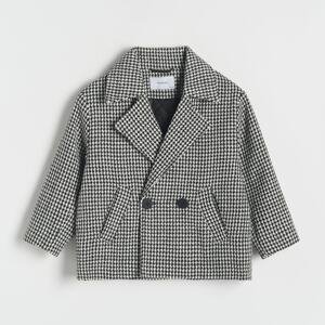Reserved - Zateplený kostkovaný kabát - Vícebarevná