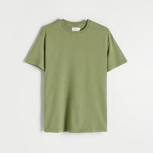 Reserved - Tričko s vyšíváním regular fit - Zelená