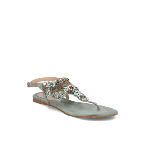 Lazzarini sandály - kombinace kůže zelená