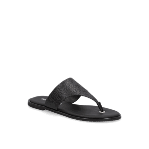 CALVIN KLEIN JEANS FLAT SANDAL TOE SLIDE EM PA-PL černá