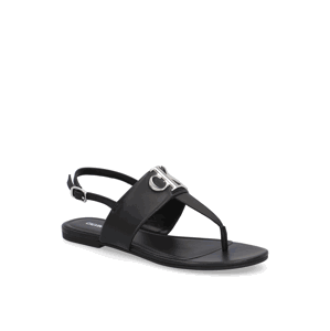 CALVIN KLEIN JEANS FLAT SANDAL HW LTH černá