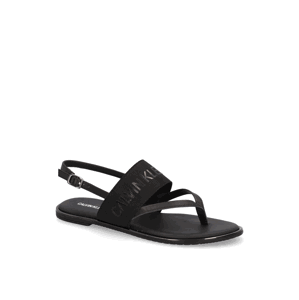 CALVIN KLEIN JEANS FLAT SANDAL TOE PL černá