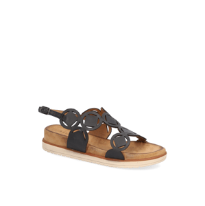 Lazzarini sandály - hladká kůže černá