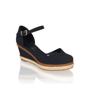 Tommy Hilfiger BASIC CLOSED TOE MID WEDGE modrá