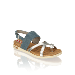 S.Oliver textil klasické sandály modrá