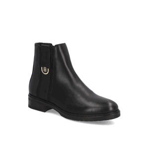 Tommy Hilfiger TH Hardware Leather Flat Boot černá