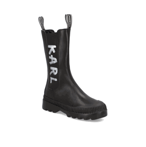 KARL LAGERFELD TREKKA II BRUSH LOGO GORE MIDI BOOT černá