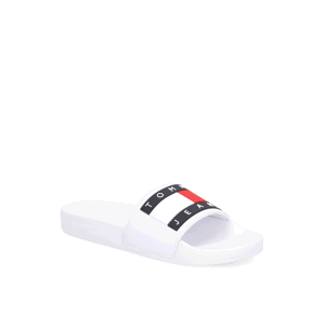 Tommy Hilfiger HILFIGER JEANS FLAG POOL SLIDE bílá