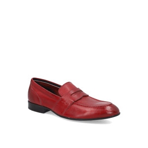 Pat Calvin hladká kůže klasické nazouvací boty červená