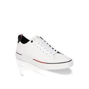 Tommy Hilfiger CORPORATE LEATHER SNEAKER bílá