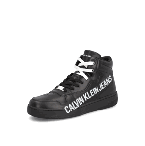 CALVIN KLEIN JEANS CUPSOLE MID LACEUP BASKET LOGO černá