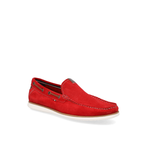 Skyline sportovní nazouvací boty - velur červená