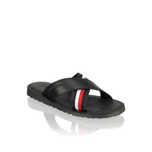 Tommy Hilfiger CRISS CROSS LEATHER SANDAL modrá