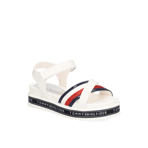 Tommy Hilfiger PLATFORM VELCRO SANDAL bílá