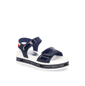 Tommy Hilfiger PLATFORM VELCRO SANDAL modrá