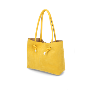 Lazzarini kabelka Shopper - velur žlutá
