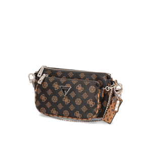 GUESS ARIE DOUBLE POUCH CROSSBODY hnědá