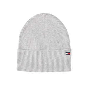 Tommy Hilfiger ESSENTIAL KNIT BEANIE šedá