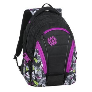 Bagmaster BAG 9 B studentský batoh - růžovo zelený