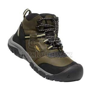 Dětské celoroční boty Keen Ridge Flex Mid WP Youth dark olive/dusky citron Velikost: 39