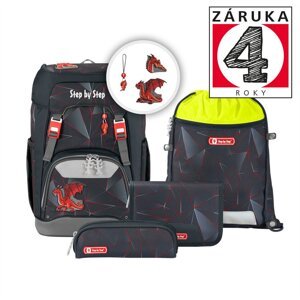 Školní batoh pro prvňáčky – 5dílný set, Step by Step GRADE Drak Drako, AGR