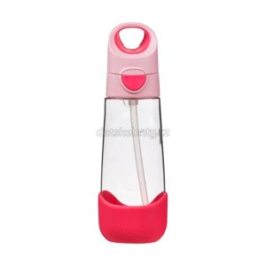 b.box 500549 Lahev na pití s brčkem 600 ml - flamingo fizz