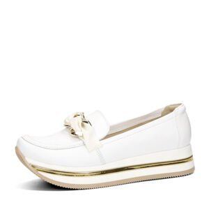 Olivia shoes dámské kožené polobotky - bílé - 37