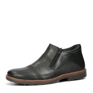 Rieker pánské kožené kotníkové boty - černé - 41
