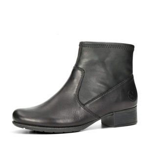 Rieker dámské kožené kotníkové boty na zip - černé - 39
