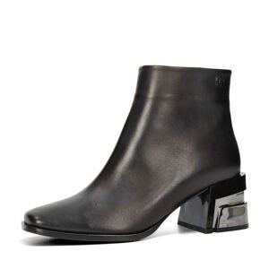 ETIMEĒ dámské elegantní kotníkové boty na zip - černé - 37