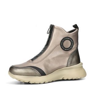 Hispanitas dámské stylové kotníkové boty na zip - šedohnědé - 38