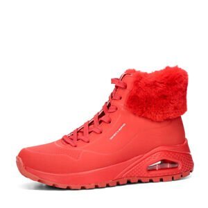 Skechers dámské zimní kotníkové boty s kožešinou - červené - 39