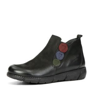 Robel dámské nubukové kotníkové boty - černé - 37