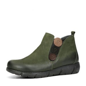 Robel dámské kožené kotníkové boty - zelené - 36